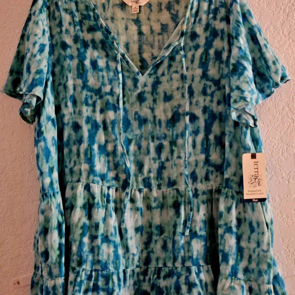 Tie-Dye Blue Women's Top